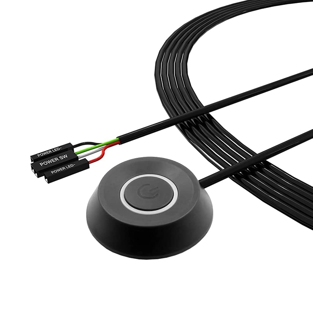 Verilux Desktop LED Computer Power Button PC Switch External Power Switch with with 2m Cables PC DIY Modification Self Adhesive External PC Power Button Switch Button Verilux Desktop LED Computer Power Button PC Switch External Power Switch with with 2m Cables PC DIY Modification Self Adhesive External PC Power Button Switch Button